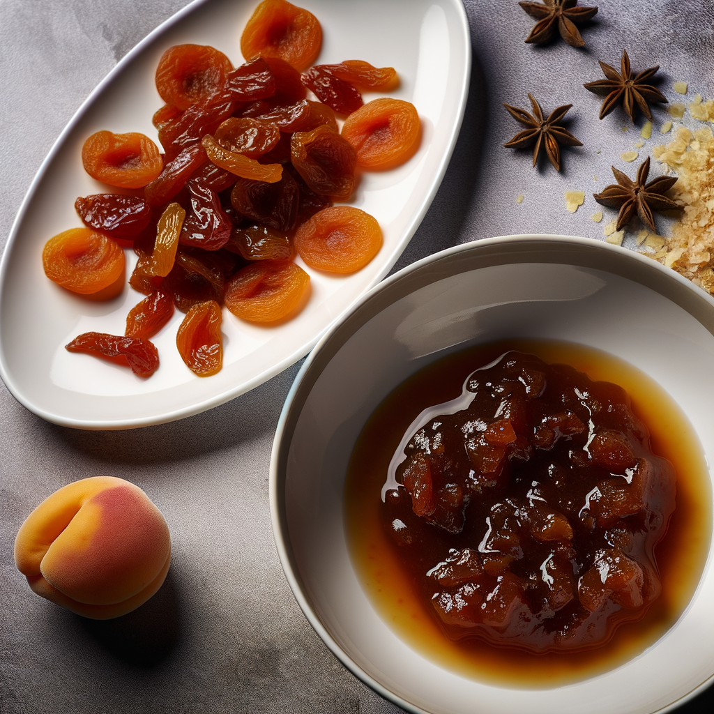 Recipe for sweet and sour sauce with dried apricots, a perfect condiment for Asian dishes, aged cheeses, or grilled white meats. Easy to make, just rehydrate the apricots, cook them with sugar, and blend with apple cider vinegar. Add a pinch of chili powder for a spicy twist.