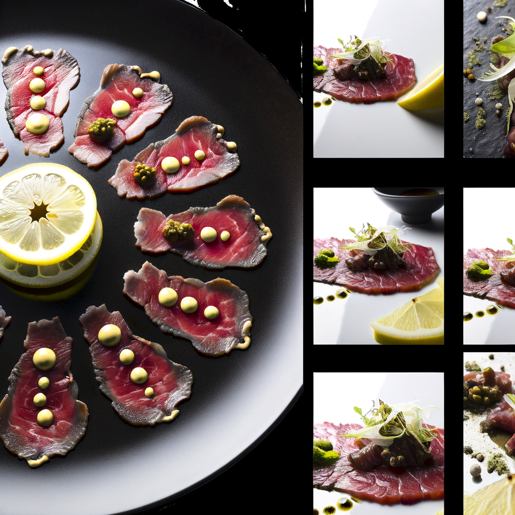 Grilled Lemon Beef Carpaccio is an elegant dish made with thinly sliced beef marinated in lemon juice and quickly grilled. Garnished with extra-virgin olive oil and seasonings, it's perfect as an appetizer or light dish. Personalize it with Parmesan shavings, black pepper, and finely chopped herbs for a creative twist.