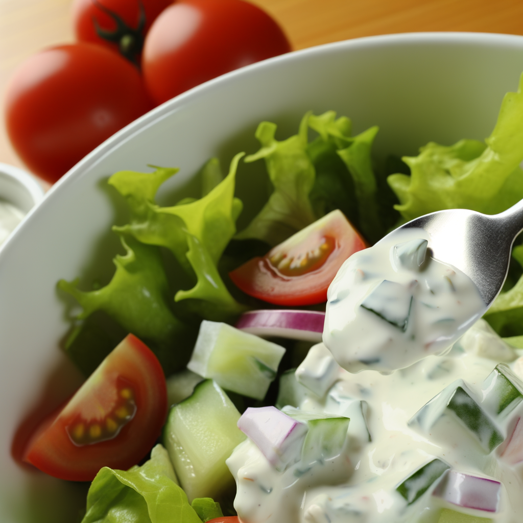 Make a light and tasty yogurt sauce with apple cider vinegar and low-fat ricotta, perfect for dressing salads and raw vegetables. With a hint of mustard and aromatic herbs, this sauce is the ideal companion for those who want to stay light without sacrificing flavor.