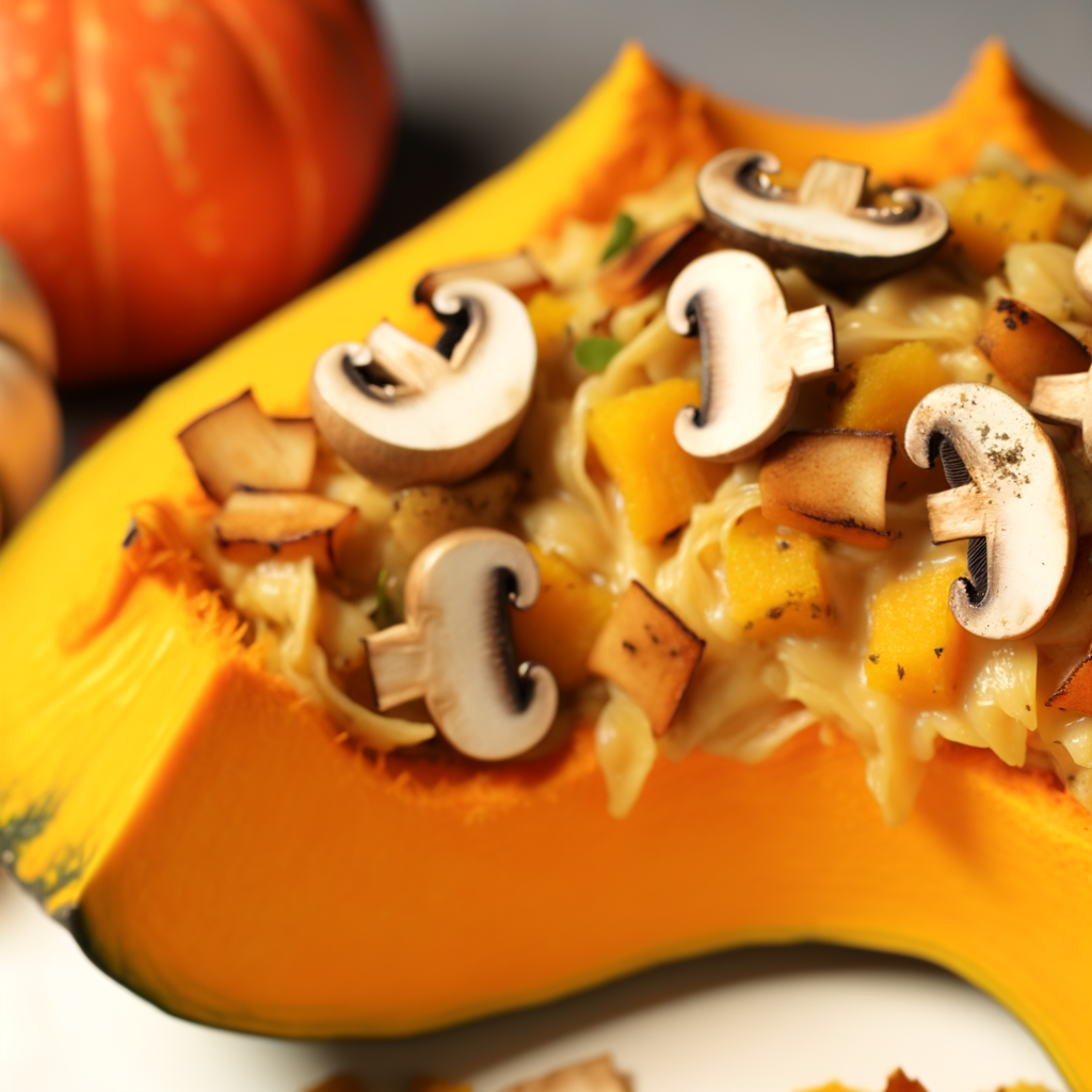 Tiella di Zucca e Funghi: un contorno autunnale ricco di sapori, preparato con zucca, funghi cardoncelli e patate. Tutto condito con olio extra-vergine, prezzemolo, origano, aglio, sale e pepe. Un tocco croccante? Aggiungete pangrattato e parmigiano!