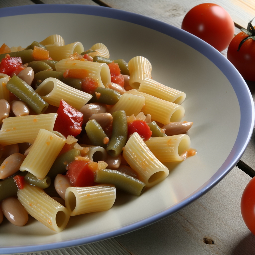 Prova la ricetta delle Pipe Rigate con fagioli freschi e pomodoro, un primo piatto sostanzioso e dal sapore tradizionale italiano. Gustoso e semplice da preparare, perfetto per pranzi in famiglia o cene con amici.