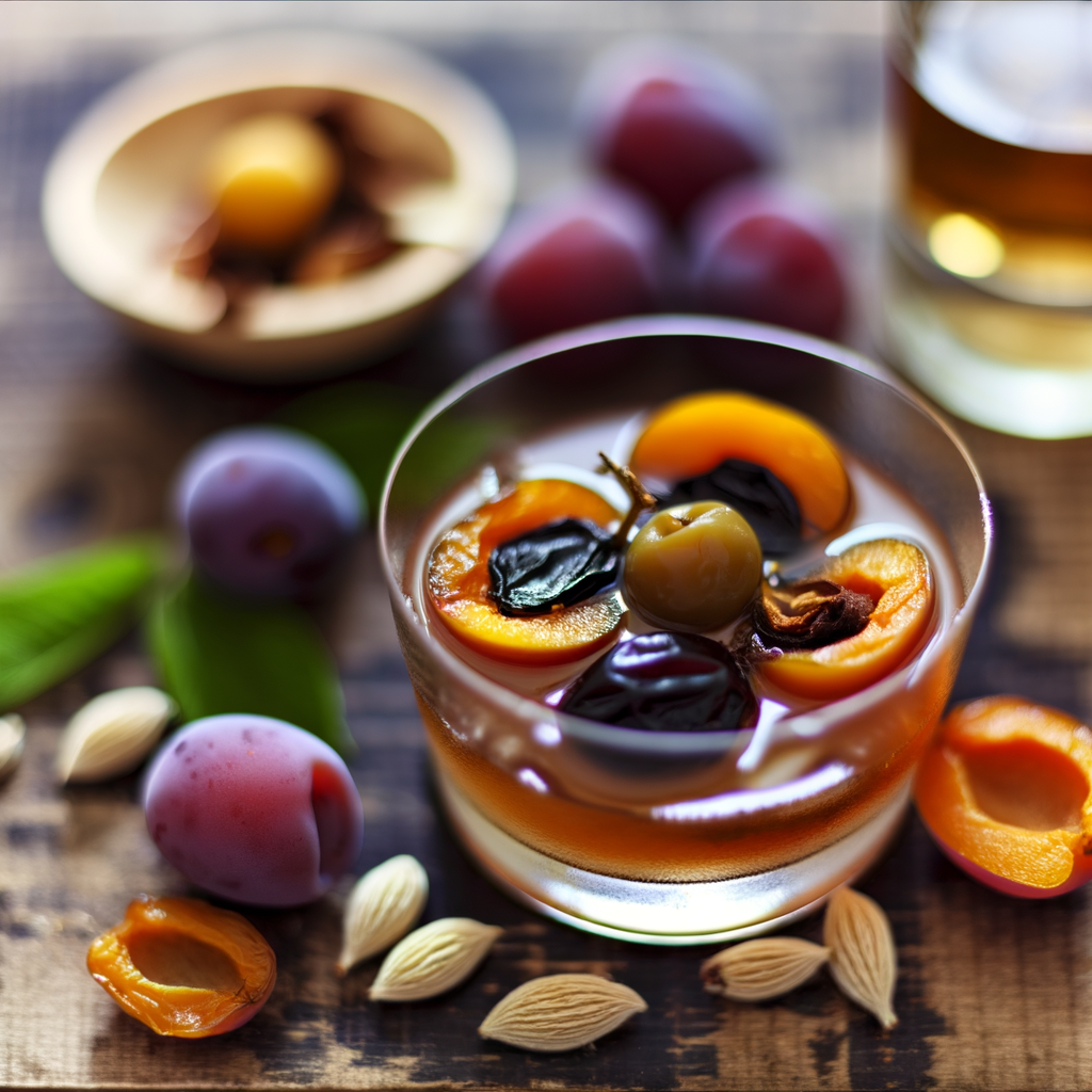 El cóctel Top con Sloe-Gin y Apricot Brandy es una deliciosa mezcla de Sloe-Gin, Apricot Brandy y jugo de limón, perfecto para aperitivos o brindis especiales. Con una nota frutal fresca y dulzura equilibrada, este cóctel es irresistible y puede personalizarse con agua tónica o azúcar para un toque único.