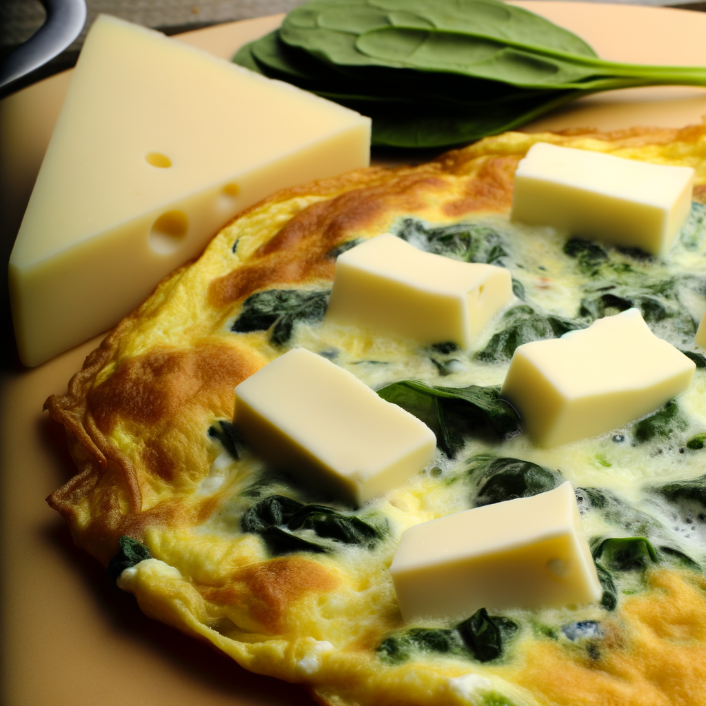Prepare a refined omelette with fresh spinach and Fontina cheese, enriched with toasted pine nuts for a crispy twist. A delicious and quick dish, perfect for a light yet flavorful meal. Try it and let yourself be won over!