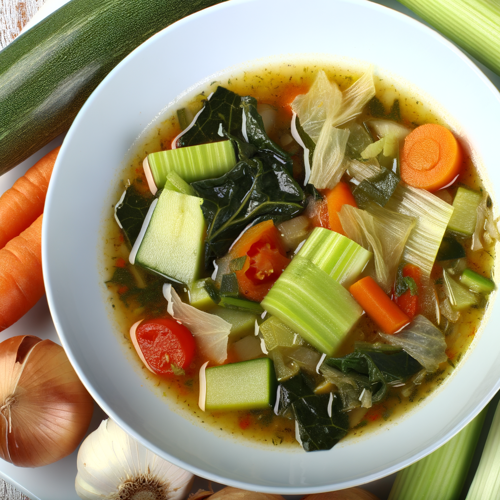 La Sopa de Verduras Ciociara es un plato tradicional de la cocina del Lacio, rico y sustancioso. Hecha con cappuccia, escarola, patatas y judías, se enriquece con un sofrito de ajo y chile y se sirve con pan duro. Un plato reconfortante perfecto para las noches de invierno.