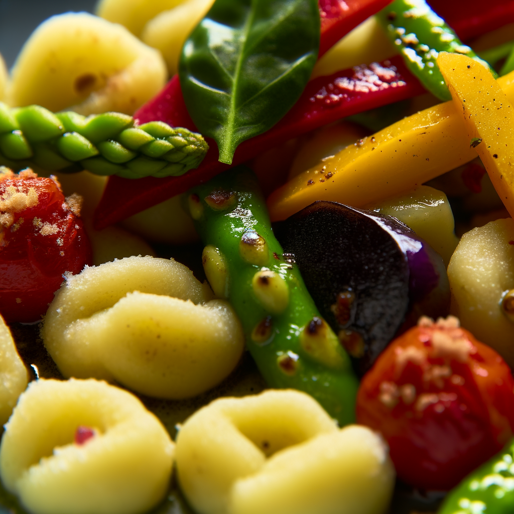 Los ñoquis de huerto con verduras frescas son un homenaje a la cocina casera tradicional italiana, enriquecidos con una base de tomate, calabacín, zanahorias y apio, y un toque gourmet de almendras tostadas. Un plato único que expresa sabores y colores, perfecto para una experiencia culinaria auténtica y deliciosa. ¡Buen provecho!