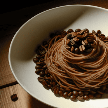 Spaghetti al Caffè is a unique and irresistible first course, enriched with cooked ham, red wine, and a distinctive touch of long coffee. A creamy dressing, enriched by Grana cheese, for a surprising combination. Add a special touch with a sprinkle of bitter cocoa powder before serving!