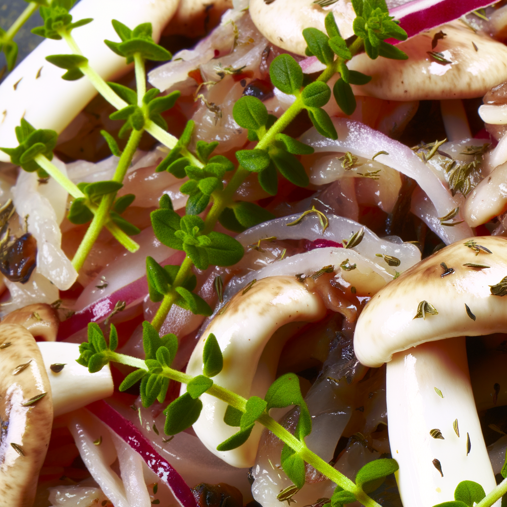 Delicious raw oyster mushroom salad flavored with marjoram, extra virgin olive oil, and a hint of lemon juice. A simple yet refined idea for a light and flavorful appetizer or side dish.