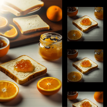 Indulge in the goodness of sweet orange marmalade sandwiches made with sponge cake, powdered sugar, and a touch of food coloring. It's an easy and quick recipe to delight your friends and family. Add a unique twist with candied zest or a pinch of cinnamon for a special taste.