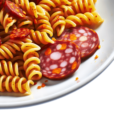 Gli irresistibili fusilli alla napoletana con salame piccante sono un piatto tradizionale campano che unisce sapori intensi e autentici. La ricotta si fonde con pancetta, salame e carne, creando un sugo ricco e avvolgente. Servite la pasta al dente e conditela con questo delizioso sugo dai sapori mediterranei. Un'ode alla cucina partenopea!