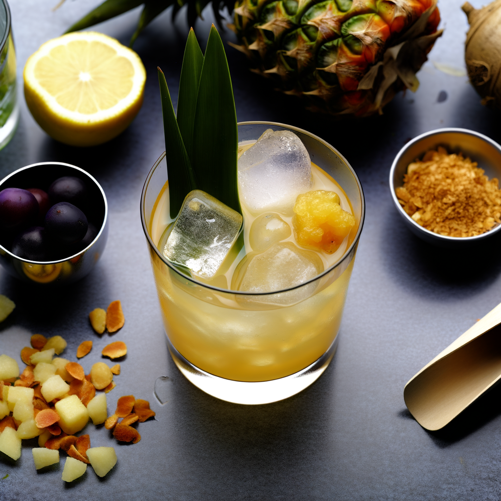 The Harlem Cocktail is a tropical twist on the classic gin cocktail, combining pineapple juice, gin, and maraschino, garnished with fresh pineapple and a maraschino cherry. Perfect for a sophisticated and exotic aperitif with friends.