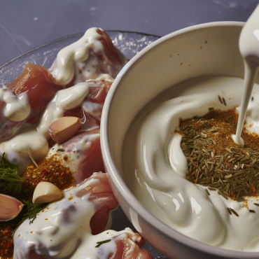 A creamy and flavorful yogurt marinade, perfect for meats like kid or lamb. The blended onion and seasonings give it a delicious taste, while the refrigeration time makes the meat succulent. Add an exotic twist with curry or smoked paprika.