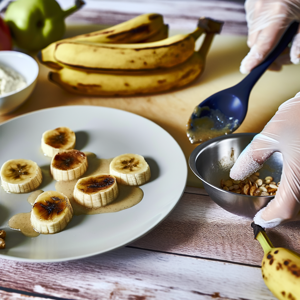 Le Banane Flambé sono un dessert spettacolare, da preparare con banane, arance, limone, panna montata, zucchero a velo e rum. Dopo la macerazione, aggiungi il rum caldo e flambare per un effetto visivo e sapori intensi. Servi con panna montata.